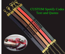 Custom Engraved Music Code Bracelet Personalized Gift Customize Song Code Wrap Leather Bracelet for Women Men 2024 - buy cheap