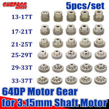 SURPASS HOBBY 5PCS 64DP Pinion Metal Motor Gear 3.175mm Shaft for 1/10 1/12 1/14 RC Car Truck Buggy Wltoys Traxxas 540 550 Motor 2024 - buy cheap