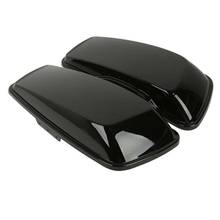 Motorcycle Vivid Painted Black Hard Saddlebag Lids ABS For Harley Road King Road Glide Electra Glide Ultra-Classic 2014-2019 2024 - buy cheap