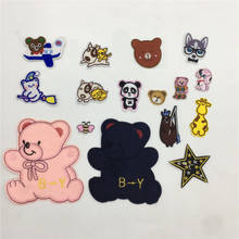 New Arrival Cartoon Cute Little Bear Iron Patch Badge Cloth Sticker Clothes Embroidery Decal Clothing Sewing Accessories 2024 - buy cheap