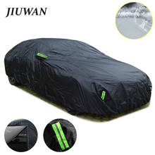 Universal SUV/Sedan Full Car Covers Outdoor Waterproof Sun Rain Snow Protection UV Car Zipper Design Black Car Case Cover S-XXL 2024 - купить недорого