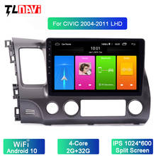 Rádio automotivo, android 10, quad-core, ips, tochscreen, gps, multimídia player para honda-civic 2003-2011 2024 - compre barato