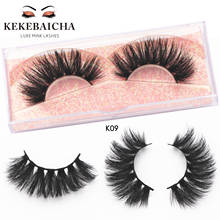 Thick Long 3D Mink Lashes Real Mink Hair False Eyelash Natural Long Mink Lashes Fluffy Makeup Eyelashes Extension K09 Eye Lashes 2024 - buy cheap