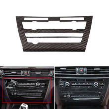 Capa de acabamento para carro, capa de fibra de carbono com controle central e de volume, para bmw x5, x6, f15, f16 2024 - compre barato