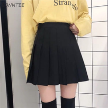 Saias femininas da moda, saia estilo preppy de cintura alta, estudante plissada harajuku de verão, para meninas dançando, bonito, chique 2024 - compre barato