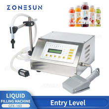 ZONESUN GFK-160 Digital Control Pump Drink Water Oil Milk Water Liquid Bottle Filling Machines Food Beverage Machinery 5-3500ml 2024 - buy cheap