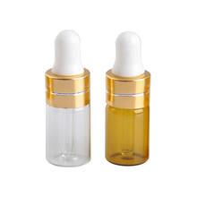Essential Dropper Tube Oil Perfume Vials Travel 3ml Mini Plastic Dropper Glass Tube Portable Sub-bottle Cosmetic Makeup Tools 2024 - buy cheap