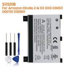 Bateria original de substituição s11s01b, bateria autêntica para amazon kindle 2 & kindle dx dxg d00701 d00801 d00801 1530mah 2024 - compre barato