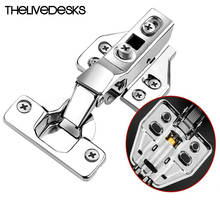 Thelivedesks 10PCS Hinge Stainless Steel Door Hydraulic Hinges Damper Buffer Soft Close For Cabinet Cupboard Furniture Hardware 2024 - buy cheap