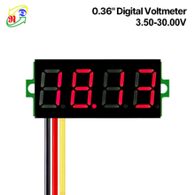 mini 4 bit 0.36" Digital Voltmeter 0-33V Three wires Voltage Panel Meter Display LED Color [ 10 pieces / lot] 2024 - buy cheap