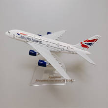 Alloy Metal Air British Airways A380 Airlines Diecast Airplane Model Airbus 380 Plane Model w Stand Aircraft Kids Gifts 16cm 2024 - buy cheap