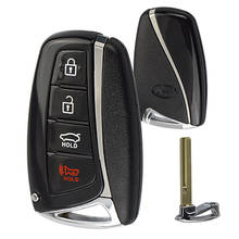 3 + 1 кнопка Новый умный ключ без ключа для Hyundai Genesis 2013-2015 Santa Fe Equus Azera пульт дистанционного управления fob 2024 - купить недорого