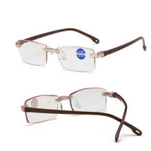 Óculos de leitura sem aro feminino, óculos retro de grau + 1.50 + 2.00 + 3.00 óculos para mulheres 2024 - compre barato