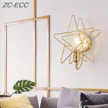 Lámpara de pared ZC-ECC para mesita de noche, luz Simple de estrella de cinco puntas para dormitorio, pasillo, pasillo, E27, envío gratis 2024 - compra barato