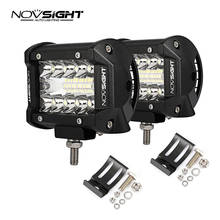 Novsight-barra de luz led de 4 polegadas, luzes led de alta potência para carros e caminhões atv e trator, refletor de luz para carros, 6000k, 60w 2024 - compre barato