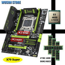 HUANANZHI Super X79 Motherboard Gaming Computer Set 2*M.2 SSD Slot CPU Intel Xeon E5 4650 4*8G 32G RAM REG ECC 2 Year Warranty 2024 - buy cheap