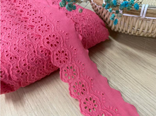 5 Meters New Pretty Cotton Deep Pink Flower Venice Lace Trims Fabric DIY Decor 6cm 2024 - buy cheap
