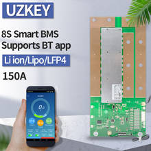 8s lifepo4 bms suporte inteligente bluetooth 24v lifepo4 29v lipo 150a app uart ntc bateria de proteção de temperatura bms 2024 - compre barato