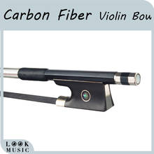 4/4 Violin Bow Carbon Fiber Round Stick Bow Ebony Frog Paris Eye Inlay Beginner Use 2024 - buy cheap