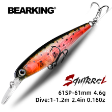 BEARKING-Señuelos de Pesca de peso fijo, calidad profesional, manivela minnow, aparejos cebo Artificial, 61mm, 4,6g 2024 - compra barato