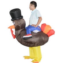 Purim Turkey Costumes for Woman Adult Christmas Costume Gift Inflatable Cowboy Ride Chicken Costumes White and Coffee Color 2024 - buy cheap