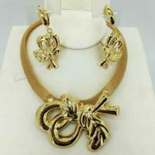 Bridal Gift Nigerian Wedding African Beads Jewelry Set Brand Woman Fashion Dubai Gold Color Jewelry Set Wholesale Design 2024 - buy cheap