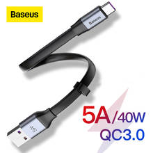 Baseus 5A Supercharge USB Type C Cable for Huawei P30 Mate 30 Pro Portable USB C Cable Quick Charge 3.0 for Xiaomi 9 USB-C Wire 2024 - buy cheap
