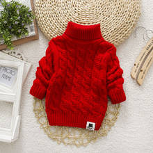 Kids girls Winter sweaters boy girl Pullovers sweater kids turtleneck Knitted Pullover children outerwear Tops 3 years 2024 - buy cheap