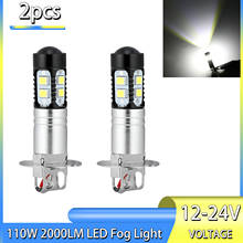 2pcs 12V 24V H3 55W LED Fog Light Bulb Car Super Bright 6000K Day-time Running Lamp White Replacement Lights Mayitr 2024 - buy cheap