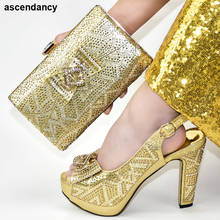 Новые итальянские вечерние туфли и сумочка в комплекте; Женская Итальянская обувь с сумочкой в комплекте; Высококачественная дизайнерская Роскошная обувь для женщин; 2020 2024 - купить недорого