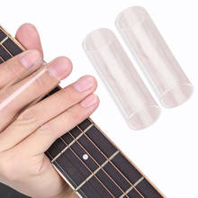 X5qf 1x plexiglass slider guitarra corda slide garrafa de vidro dedo junta 2024 - compre barato