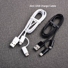 For Xiaomi 2in1 USB Cable Type C Micro 2A Charging Data Sync Line For Mi 8 9 10 Pro Note 10 Lite Redmi note 7 8 8a 8t 9 9s 2024 - buy cheap