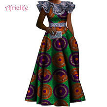 Elegant Lady African Print Dresses Newest Patchwork Women Clothing High Waist Women Long Dress For Party Wedding Daily WY4476 2024 - buy cheap