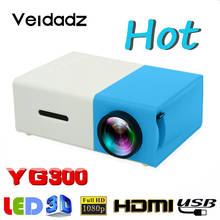 VEIDADZ-miniproyector LED portátil YG300, compatible con reproducción HD de 1080P, HDMI, USB, Audio de 3,5mm, reproductor de cine en casa de 600 lúmenes 2024 - compra barato