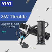 1pair Twist Throttle 36V Gas Handle For Electric Bike With LCD display Lithium Battery Switch Lock Electric Scooter  Accelerator 2024 - buy cheap
