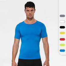 Camiseta corta deportiva de compresión para hombre, ropa deportiva de secado rápido, para gimnasio, Fitness y entrenamiento 2024 - compra barato