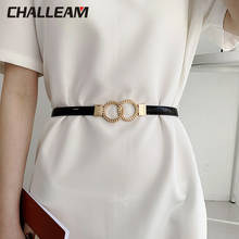 Female Adjustable Black Waist Leather Belt For Dress Skirt Fashion Women Thin Belt Ladies Girls White Ring Belts Jeans 533 2024 - buy cheap