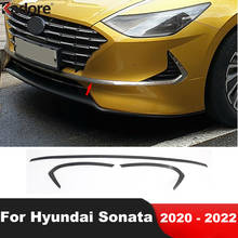 Front Bottom Bumper Cover Trim For Hyundai Sonata 2020 2021 2022 Carbon Fiber Front Grille Grills Molding Trims Car Styling 2024 - buy cheap