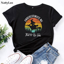 Halloween Witch Printed TShirt Women O Neck Short Sleeve Tees Summer Tops Woman TShirts 100%Cotton Female T-Shirt 2024 - buy cheap