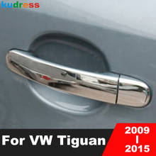 Хромированная накладка на дверную ручку для Volkswagen VW Tiguan 2009 2010 2011 2012 2013 2014 2015 ABS, аксессуары для стайлинга автомобиля 2024 - купить недорого