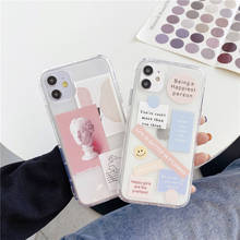 JAMULAR-funda de lujo con etiqueta de letras para iPhone, carcasa de silicona suave y transparente para teléfono iPhone 11 Pro Max 12 Mini 7 SE20 X XS XR 8 6Plus 2024 - compra barato