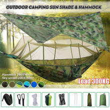 Lightweight Portable Camping Hammock and Tent Awning Rain Fly Tarp Waterproof Mosquito Net Hammock Canopy 210T Nylon Hammocks 2024 - buy cheap