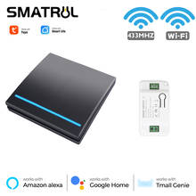 SMATRUL Light WiFi Switch Smart Life Tuya APP Push RF Remote Control 433Mhz 220V Wall Relay Timer Module For Google Home  Alexa 2024 - buy cheap