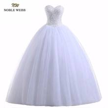 NOBLE WEISS Robe De Mariage Ball Gown White/Ivory Wedding Dresses Princess Luxury Beads Vestido De Noiva Casamento Bride Dress 2024 - buy cheap