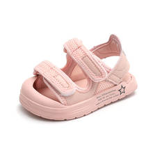 Sandalias de verano para niños y niñas, zapatos informales de playa para niños pequeños, zapatos blancos y negros, sandalias deportivas de moda SHG005B 2024 - compra barato