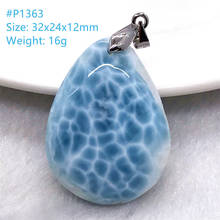 Natural Larimar Stone Pendant For Women Lady Man Blue Reiki Love Gift Crystal Beads Silver Dominica Water Pattern Gemstone AAAAA 2024 - buy cheap