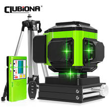 CLUBIONA 3D 12 lines Self-leveling Remote Control Outdoor Mode - Receiver Auto 3x360 Green beam Line Laser Level 2024 - buy cheap