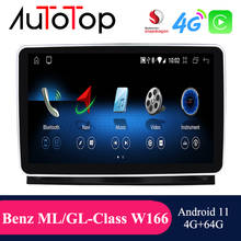 Monitor de rádio do carro de android autotop gps navi para mercedes benz ml w166/gl ml320 ml350 ml400 ml500 2013-2015 ntg 4.5 unidade principal 2024 - compre barato