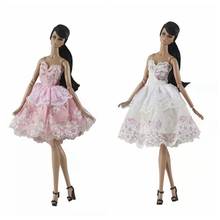 BJD-Vestido de encaje Floral para muñeca, tutú de princesa para Barbie, ropa de fiesta, accesorios de Ballet, 30cm, 1/6 2024 - compra barato