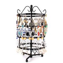 144 Holes Round Rotating Jewellery Display Stand Black Metal Earrings Holder Organizer Stand Rack #46674 2024 - buy cheap